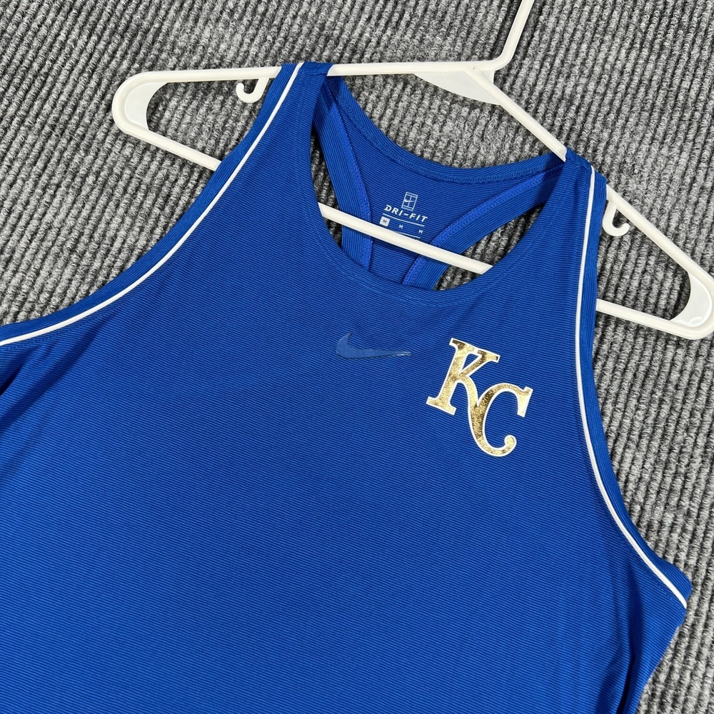 Kansas City Royals Tank Top Womens Medium Blue Nike Sleeveless Dri Fit MLB
